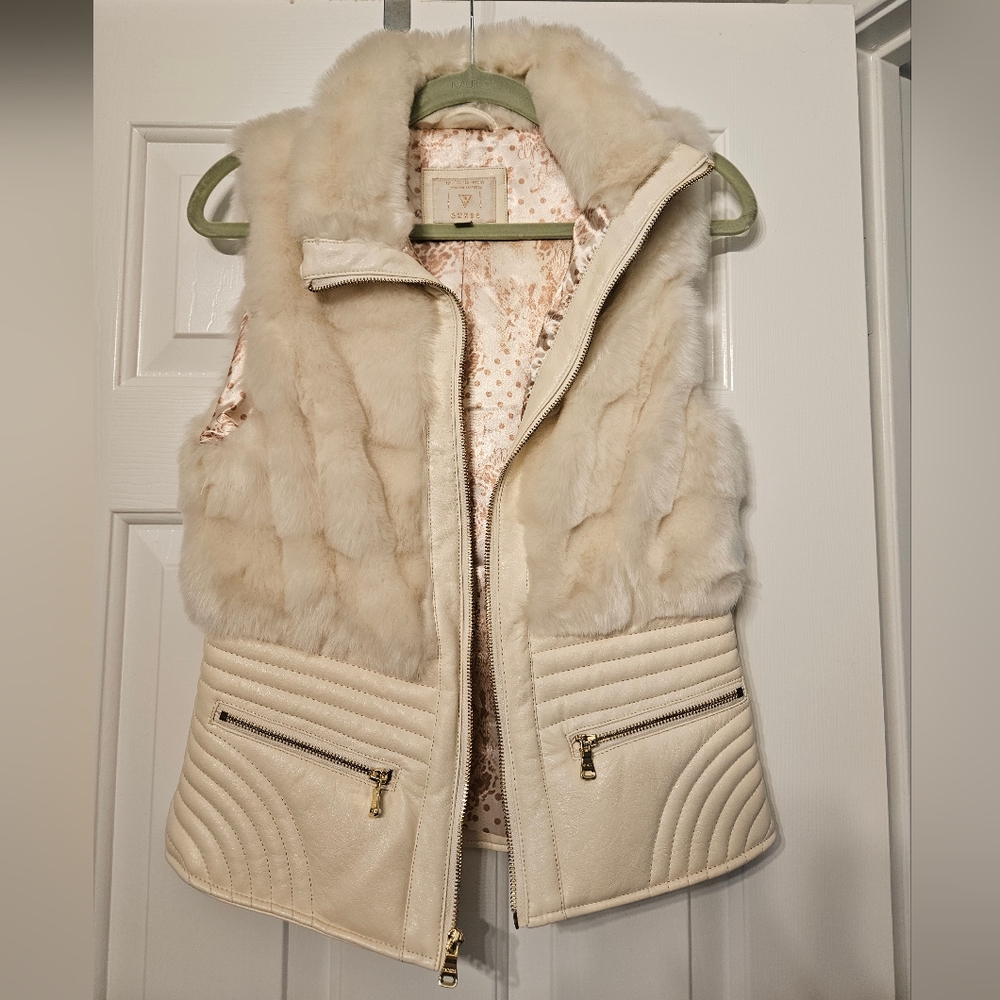 GUESS faux fur vest